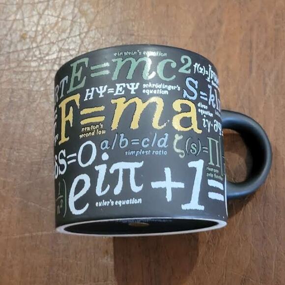 UNEMPLOYED PHILOSOPHERS GUILD Math Formulas Tea Coffee Mug 2012 - Picture 8 of 8